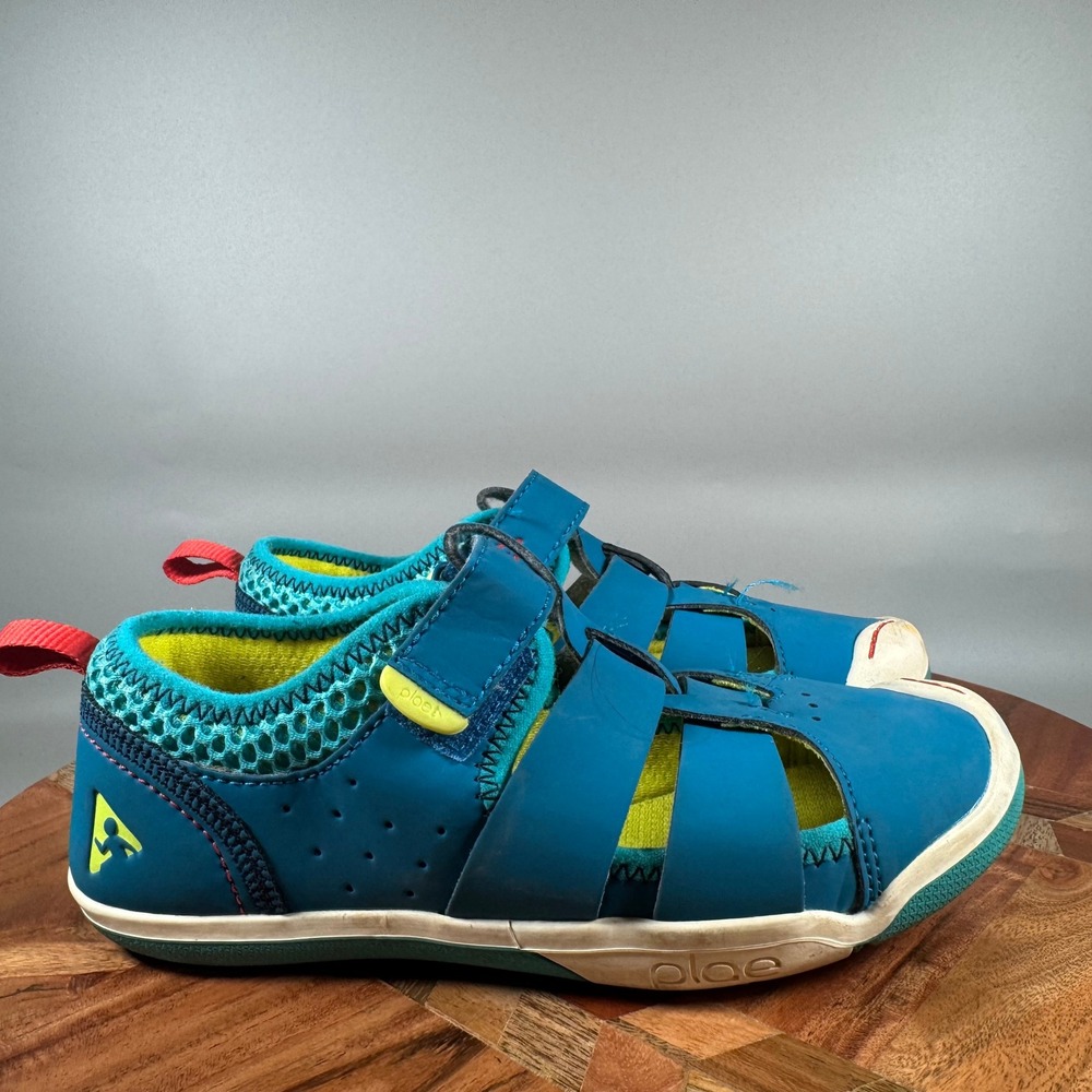 Plae Sam 2.0 Kids Blue Teal Water Sandals Shoes Size 1.5 US 32.5 EU 106251-443